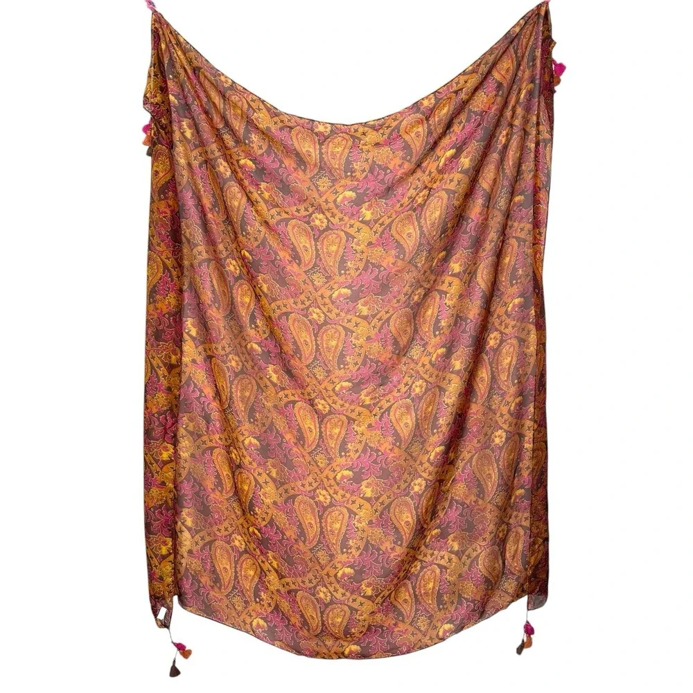 NWT VTG Lucky Brand‎ 100% Silk Scarf  52